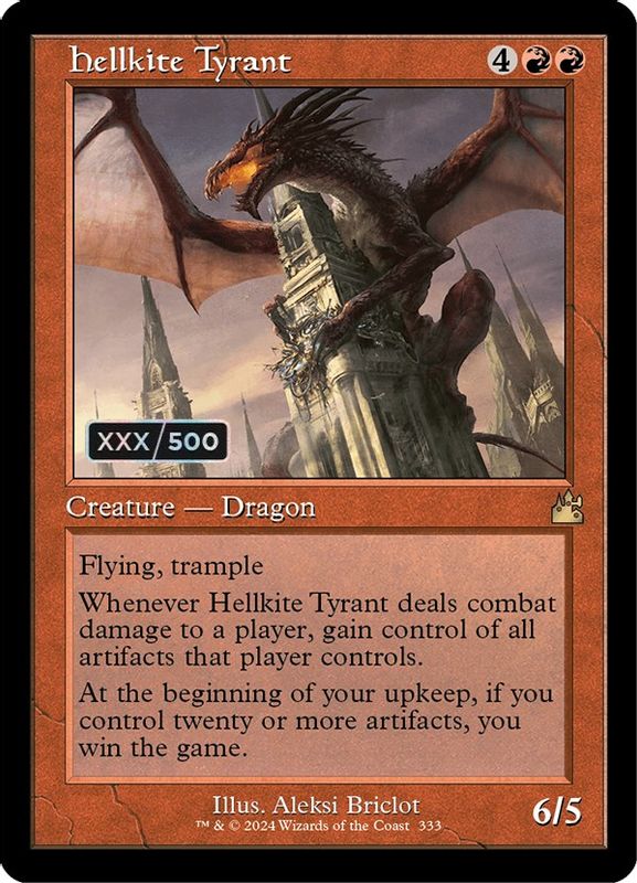 Hellkite Tyrant (Retro Frame) (Serial Numbered) - 333 - Rare