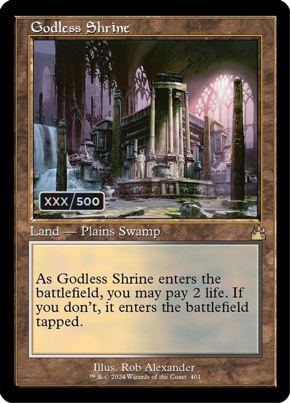 Godless Shrine (Retro Frame) (Serial Numbered) - 401 - Rare