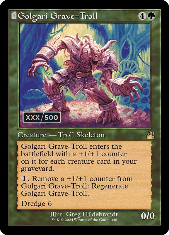 Golgari Grave-Troll (Retro Frame) (Serial Numbered) - 348 - Rare
