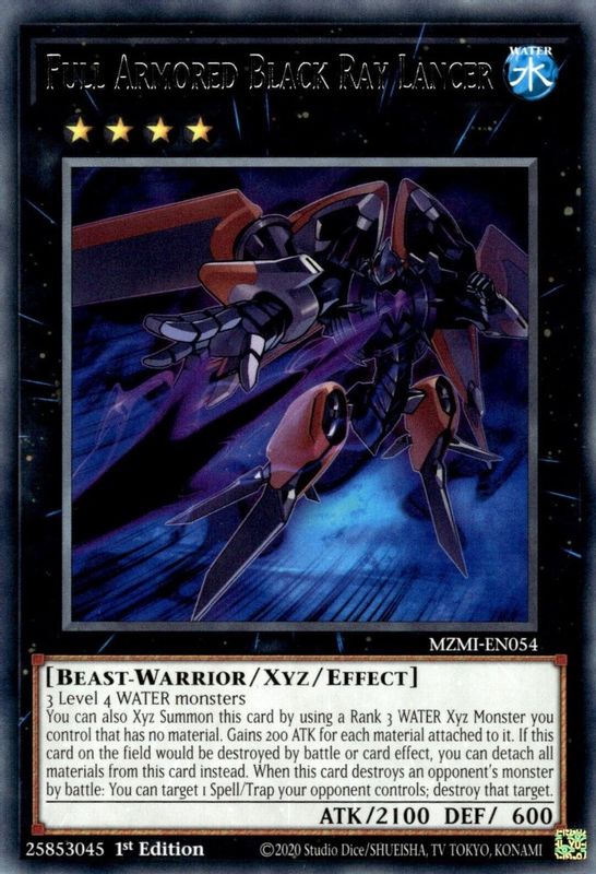 Full Armored Black Ray Lancer - MZMI-EN054 - Rare