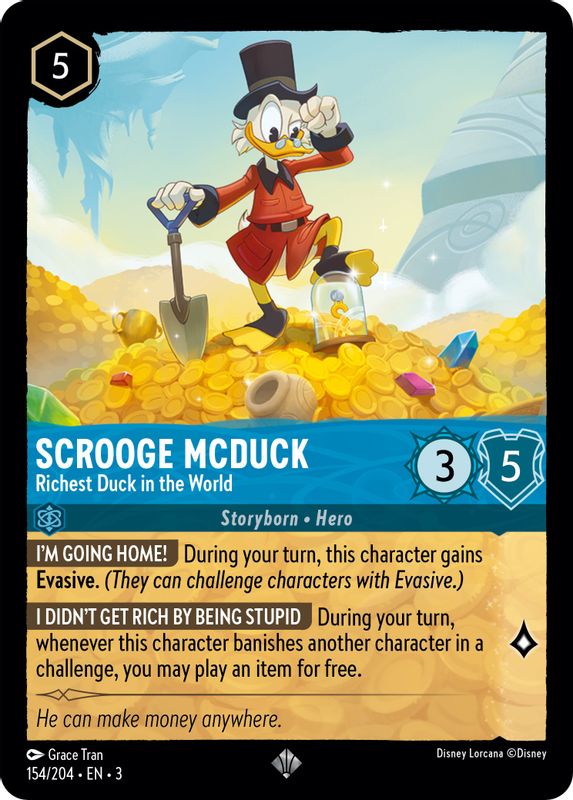 Scrooge McDuck - Richest Duck in the World - 154/204 - Super Rare