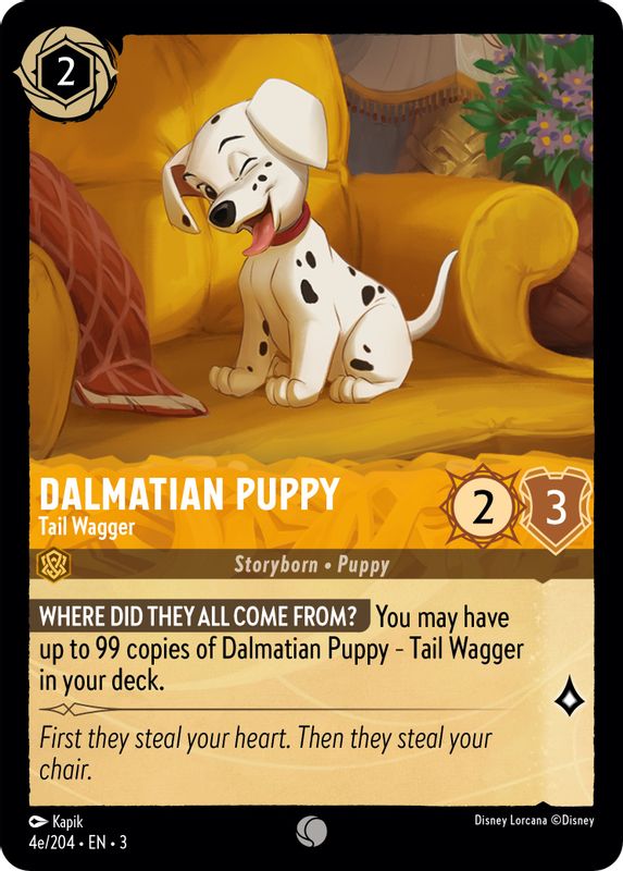 Dalmatian Puppy - Tail Wagger (4e/204) - 4e/204 - Common