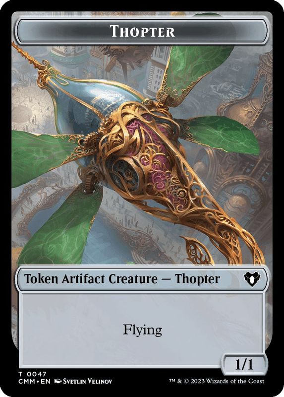 Thopter // Dragon (0020) Double-Sided Token - 47 // 20 - Token