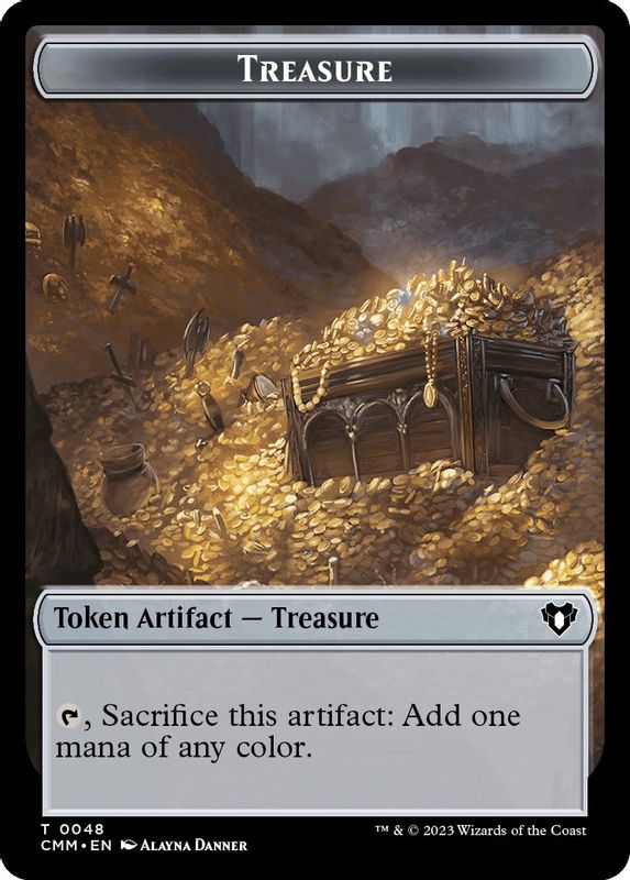 Treasure // Cat (0005) Double-Sided Token - 48 // 5 - Token
