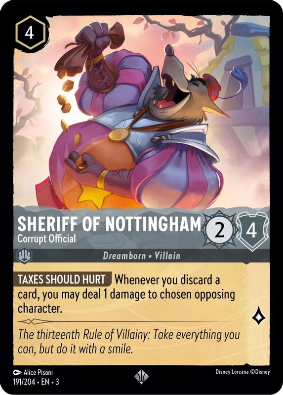 Sheriff of Nottingham - Corrupt Official - 191/204 - Super Rare