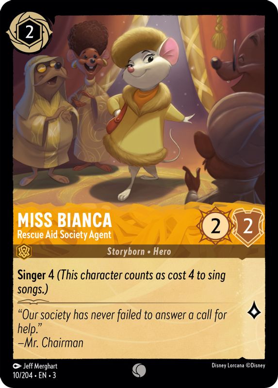 Miss Bianca - Rescue Aid Society Agent - 10/204 - Common