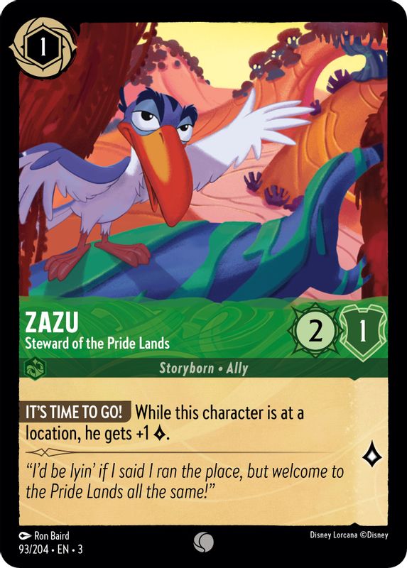 Zazu - Steward of the Pride Lands - 93//204 - Common