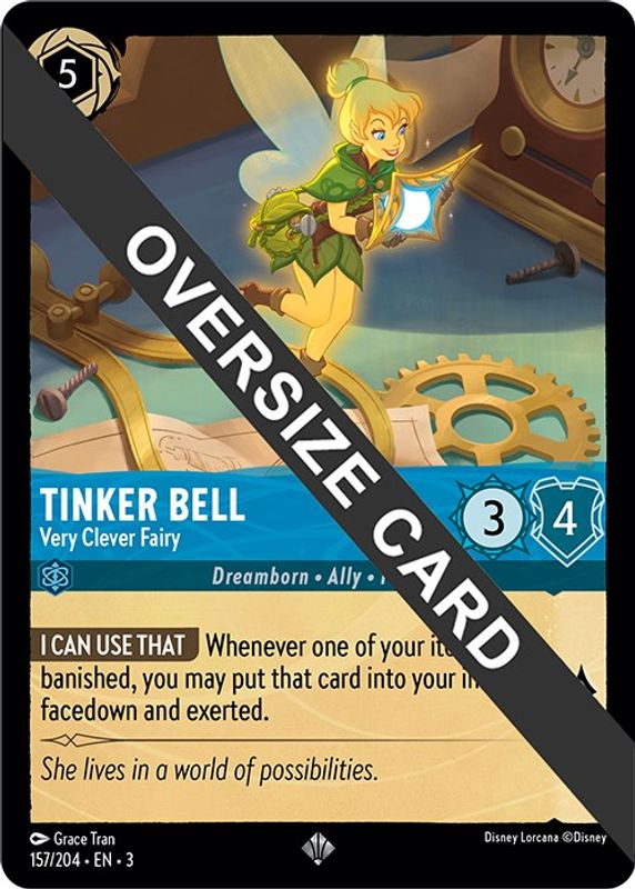 Tinker Bell - Very Clever Fairy (Oversized) - 157/204 - Super Rare