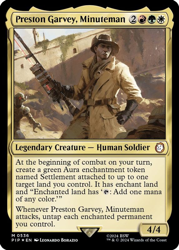 Preston Garvey, Minuteman (Surge Foil) - 536 - Mythic
