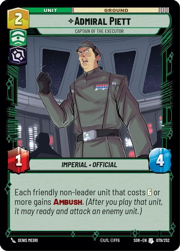 Admiral Piett - Captain of the Executor - 079/252 - Uncommon