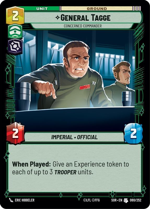 General Tagge - Concerned Commander - 080/252 - Uncommon