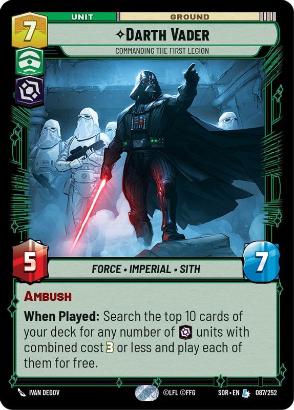 Darth Vader - Commanding the First Legion - 087/252 - Legendary