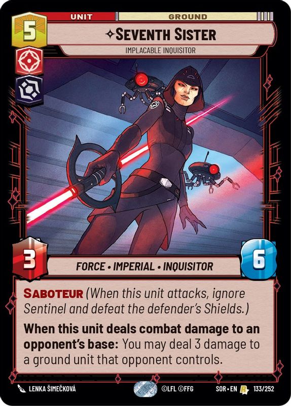 Seventh Sister - Implacable Inquisitor - 133/252 - Rare