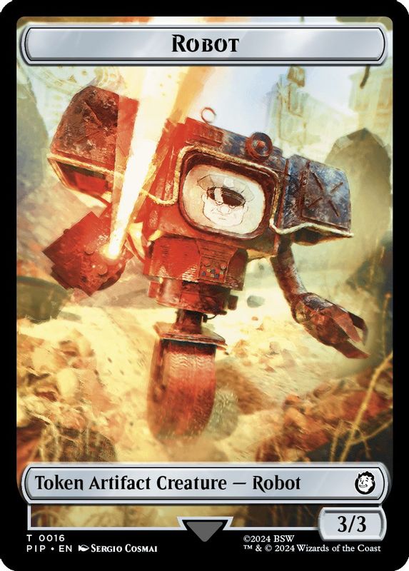 Robot // Junk Double-Sided Token - 16 // 15 - Token