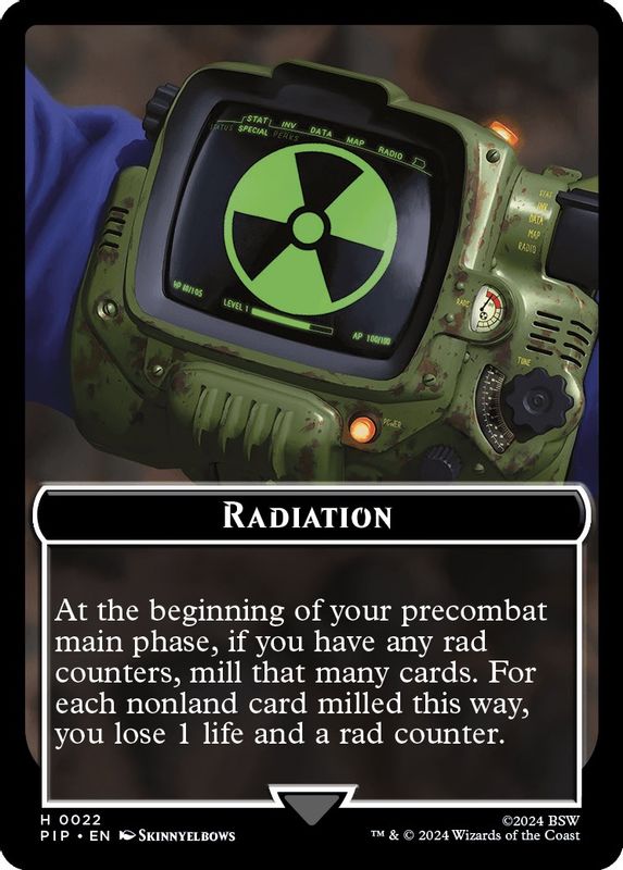 Radiation // Zombie Mutant Double-Sided Token - 22 // 7 - Token