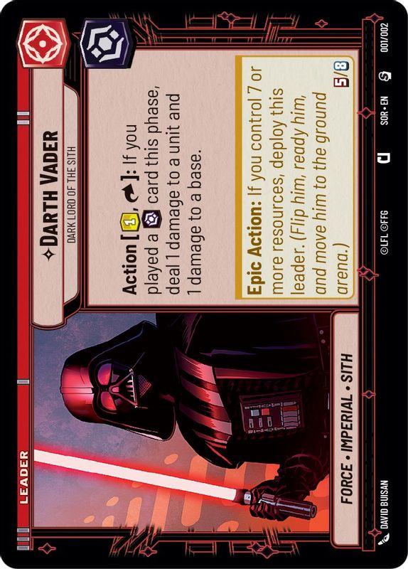 Darth Vader - Dark Lord of the Sith - 001/002 - Special