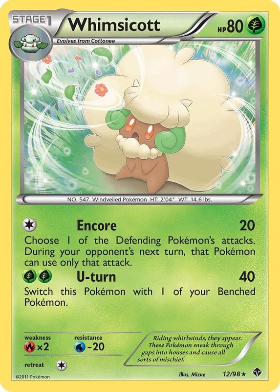 Whimsicott (12) - 12/98 - Rare