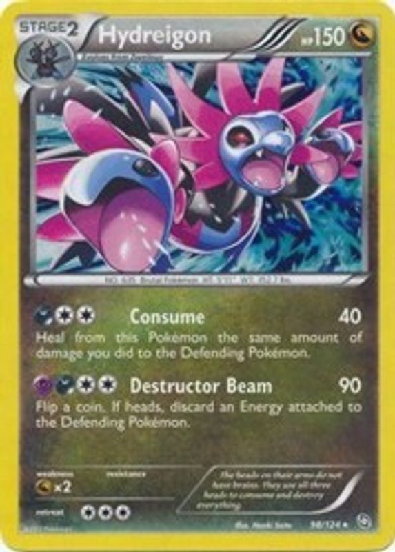 Hydreigon - 98/124 (Cracked Ice Holo) - 098/124 - Holo Rare