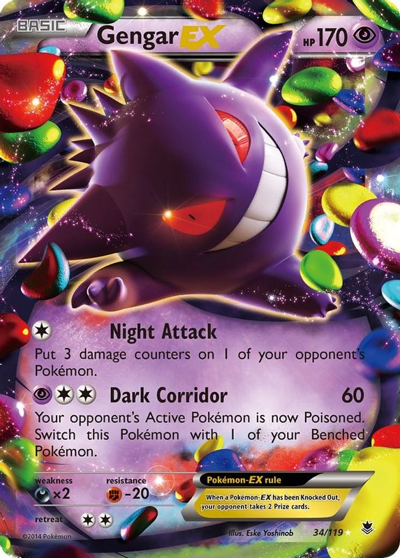 Gengar EX - 34/119 - Ultra Rare
