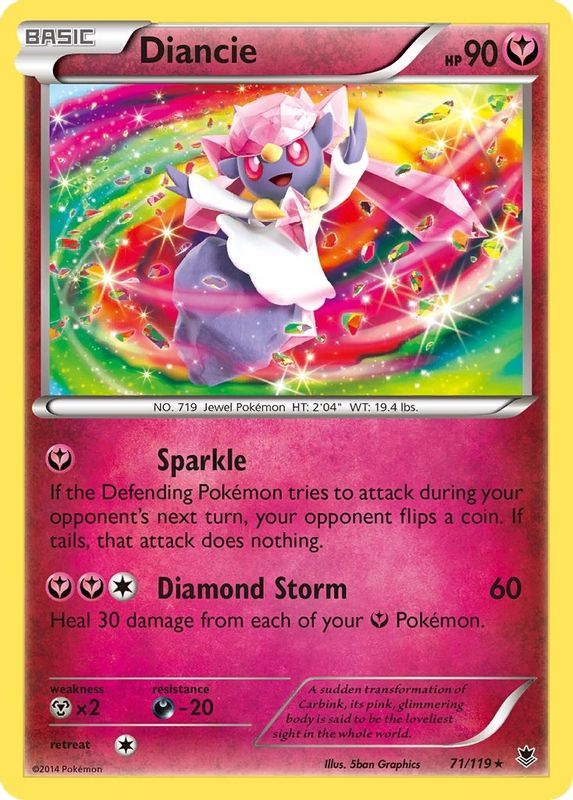 Diancie - 71/119 - Holo Rare