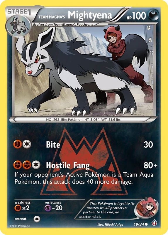 Team Magma's Mightyena - 19/34 - Common