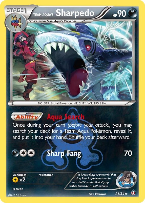 Team Aqua's Sharpedo - 21/34 - Holo Rare