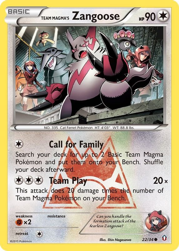 Team Magma's Zangoose - 22/34 - Common